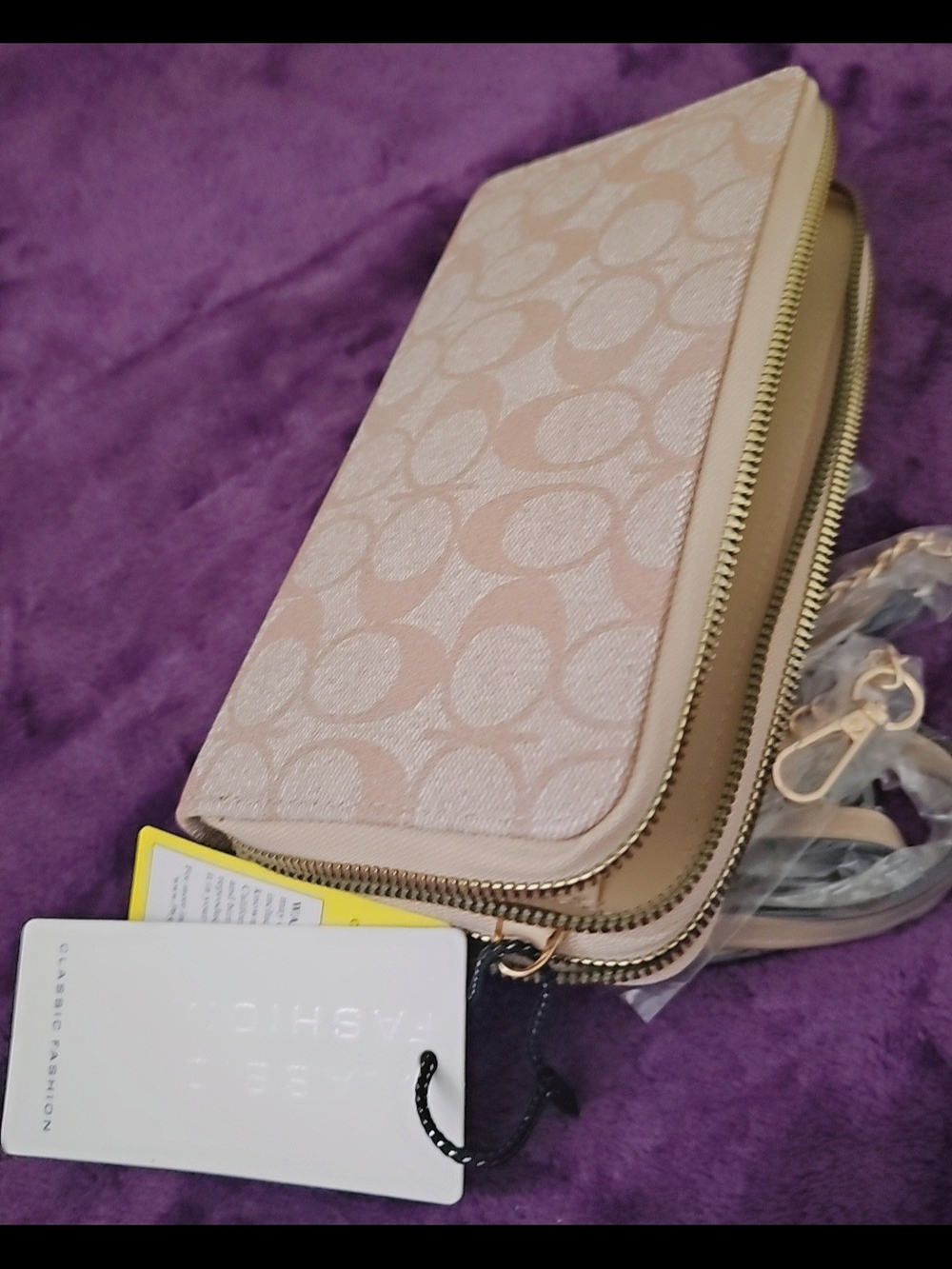 V-Accent Crossbody Bag in Light Beige - Picture 3 of 3